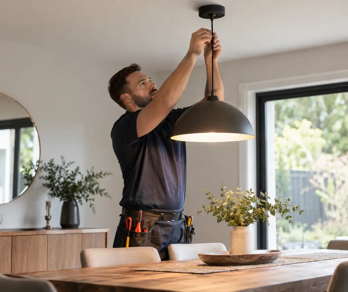 Pendant Light Installation carried out by a professional electrician